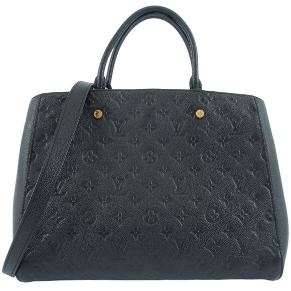 LOUIS VUITTON Black Monogram Leather Bag - Picture 1 of 14